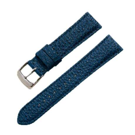 bracelet de montre en cuir bleu , cuir e boeuf de kobe