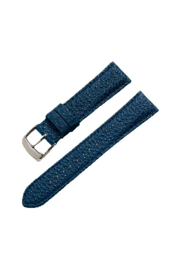 bracelet de montre en cuir bleu , cuir e boeuf de kobe